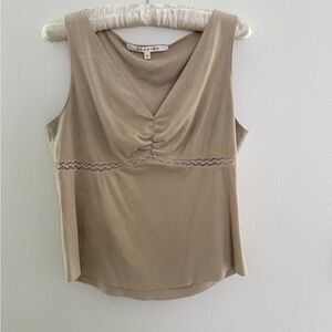 Studio M Beige Sleeveless Blouse